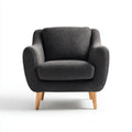 Armchair 85x85x75 cm - Dark Gray Fabric Upholstery - Modern Design