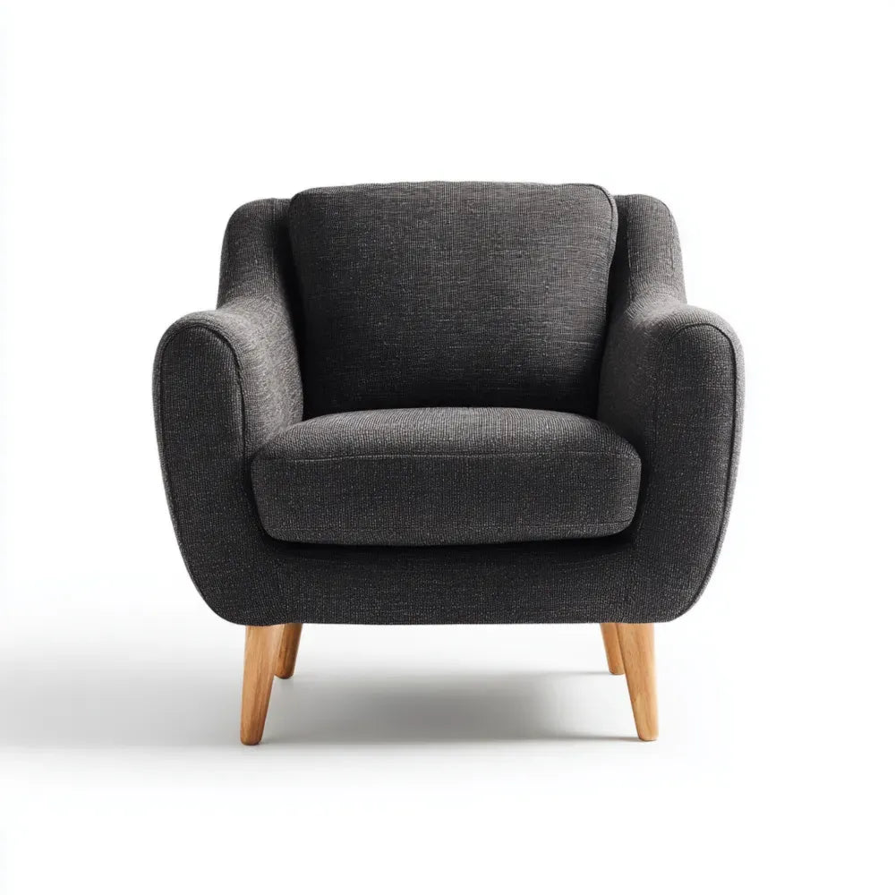 Armchair 85x85x75 cm - Dark Gray Fabric Upholstery - Modern Design