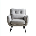 Armchair Velvet Upholstery 80x85x90 cm - Light Grey - Contemporary Design